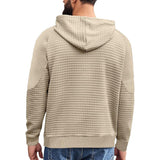 Men's Casual Stitching Waffle Hoodie 13623092Y