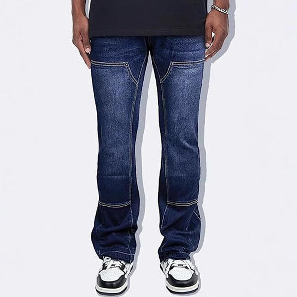 Men's Versatile Patchwork Jeans 60780934U