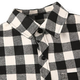 Men's Casual Plaid Patch Pocket Loose Lapel Long Sleeve Shirt 55055394M