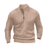 Men's Classic Casual Zip-Up Stand Collar Sweater 13752253K