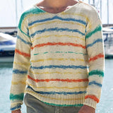 Men's Multicolor Line V-neck Knit Sweater 67181308U