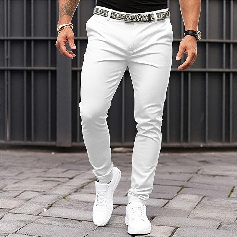 Men's Business Casual Solid Color Suit Pants 01077190Y