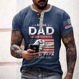 Men's Vintage Father's Day Lettering Short Sleeve T-Shirt 45222547X