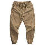 Men's Solid Color Loose Elastic Waist Cargo Pants 52957492Z