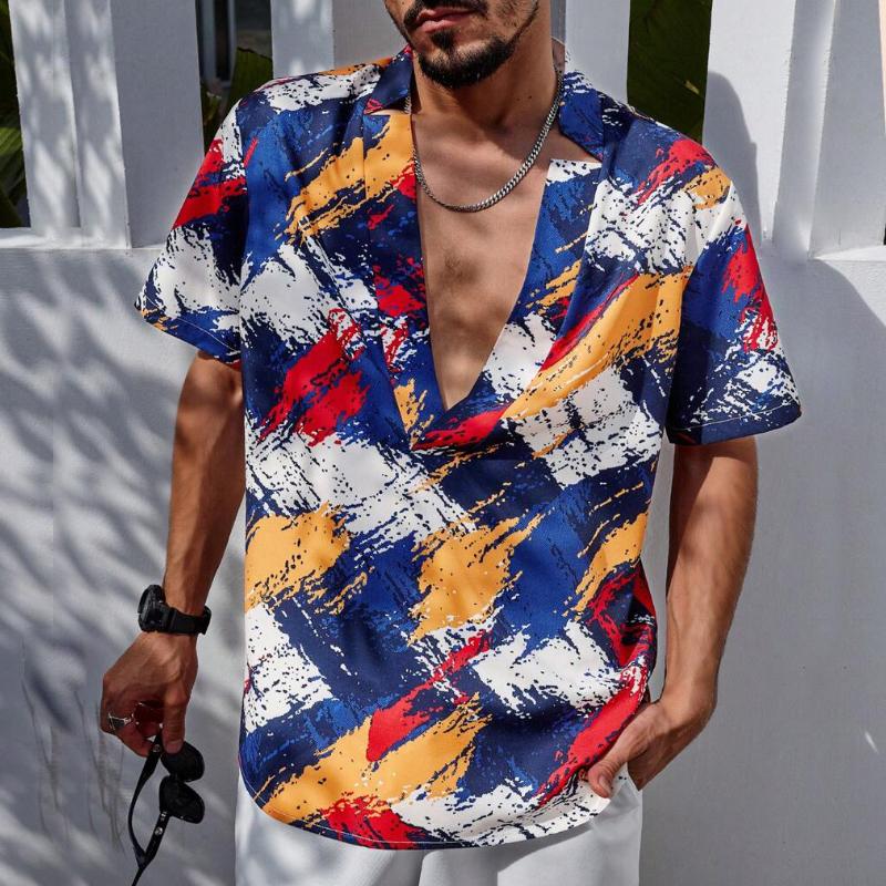 Men's Casual Fashion Hawaiian Short Sleeve Shirt 78687975TO