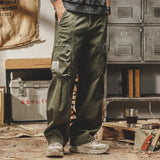 Men's Retro Loose Multi-Pocket Cargo Pants 46289557Y