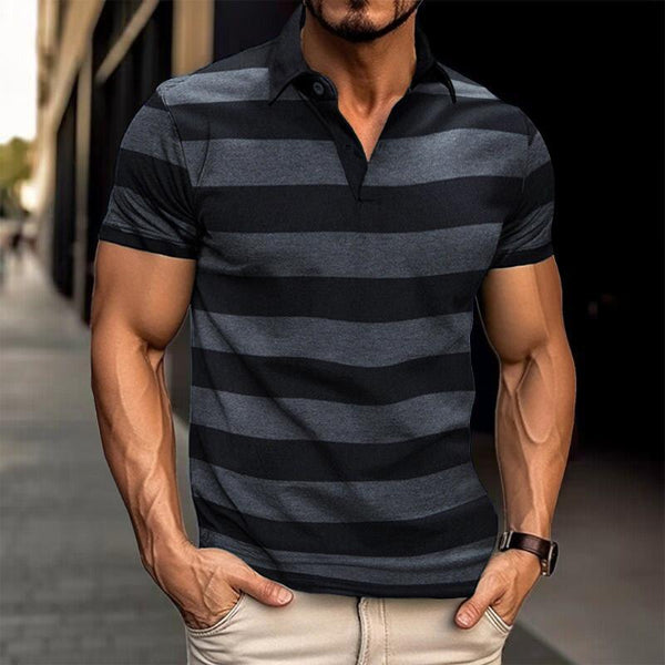 Men's Casual Striped Polo Shirt 86062649TO