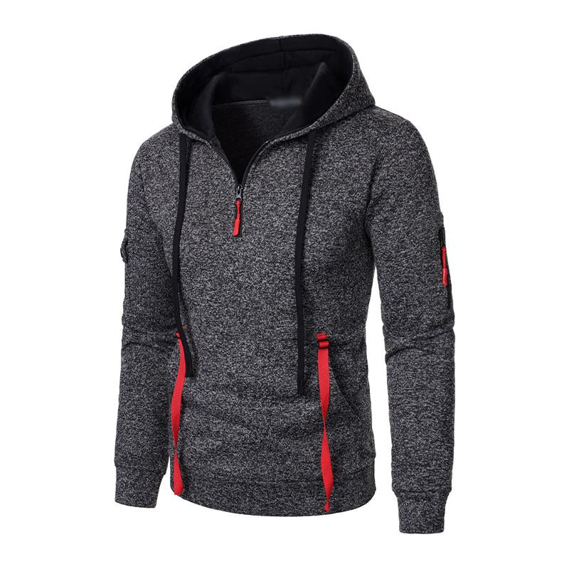 Men's Casual Kangaroo Pocket Loose Sports Hoodie 52960130M