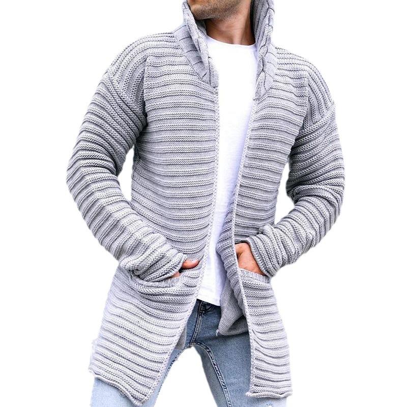 Mittellange Strickjacke mit Stehkragen für Herren 90370724Z