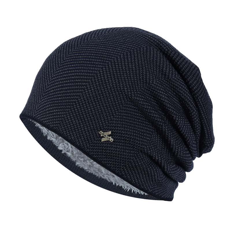 Cappello lavorato a maglia a righe caldo casual da uomo per esterni 51171702F