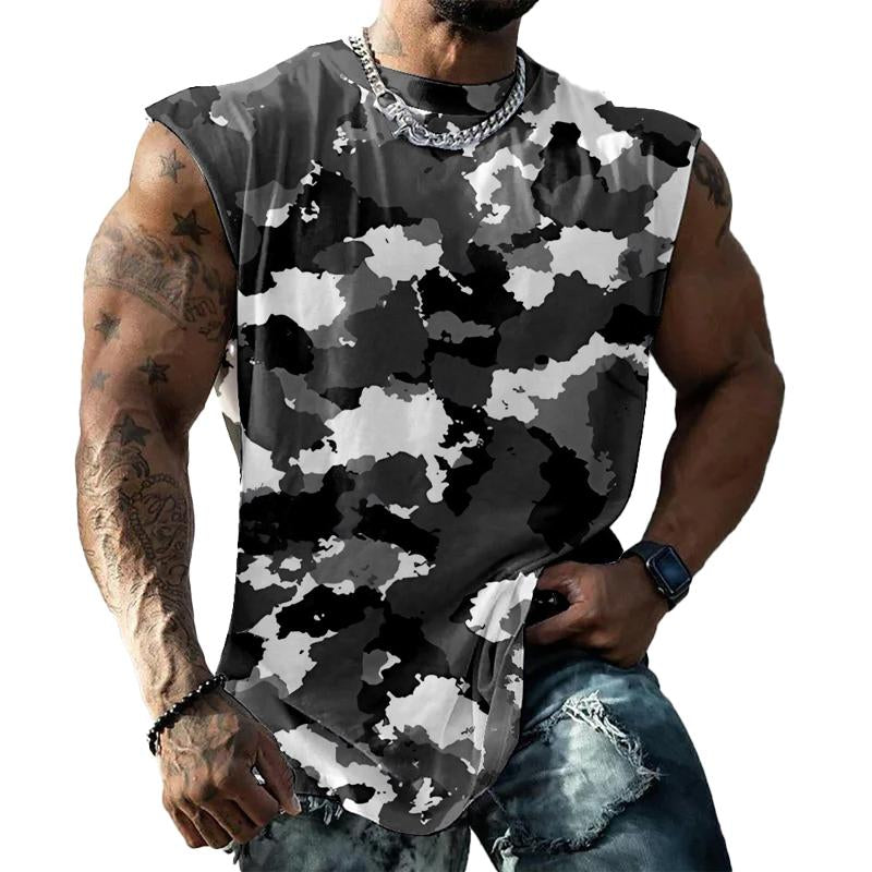 Camiseta sin mangas con estampado de camuflaje del Día de la Independencia para hombre 91959468X