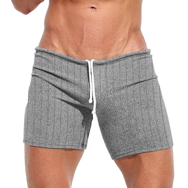Men's Sexy Skinny Pinstripe Elastic Waist Shorts 29455063M