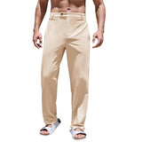 Men's Cotton and Linen Casual Outdoor Breathable Beach Pants 36728281X