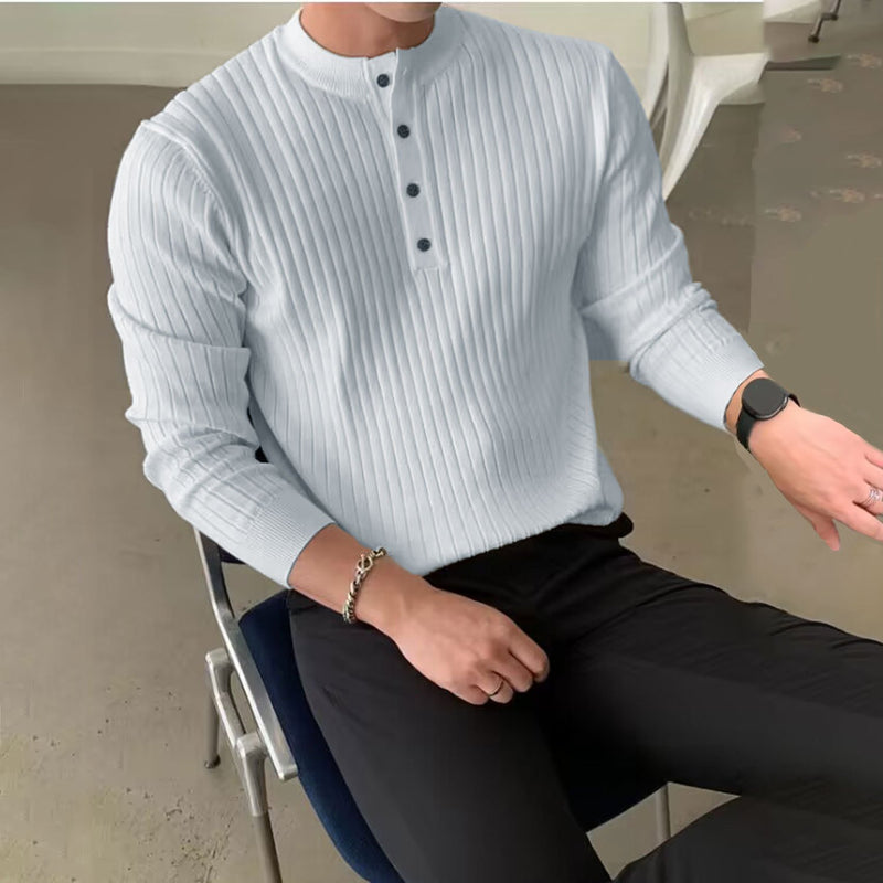 Men's Casual Round Neck Long Sleeve Sweater 00126343TO