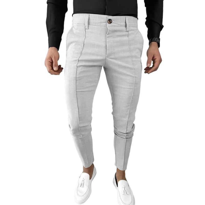 Men's Solid Color Casual Suit Pants 44716602X