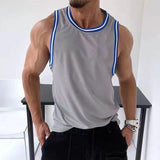 Men's Contrast Color Quick-Drying Sports Tank Tops 96803568X