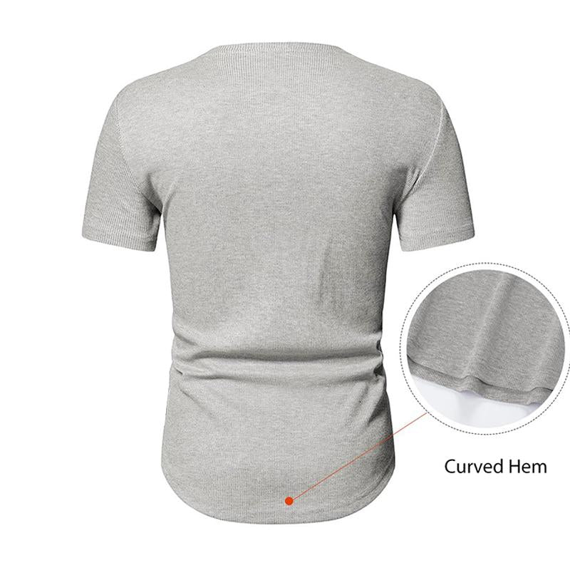 Men's Solid Color Knitted Round Collar Short-sleeved T-shirt 39339160X