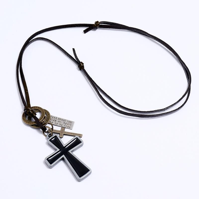 Vintage Casual Letter Cross Necklace 96106748TO