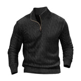 Men's Classic Casual Zip-Up Stand Collar Sweater 13752253K