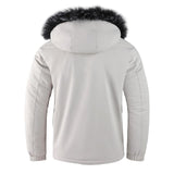 Men's Fur Collar Plus Velvet Thickened Cotton Coat 00612427U