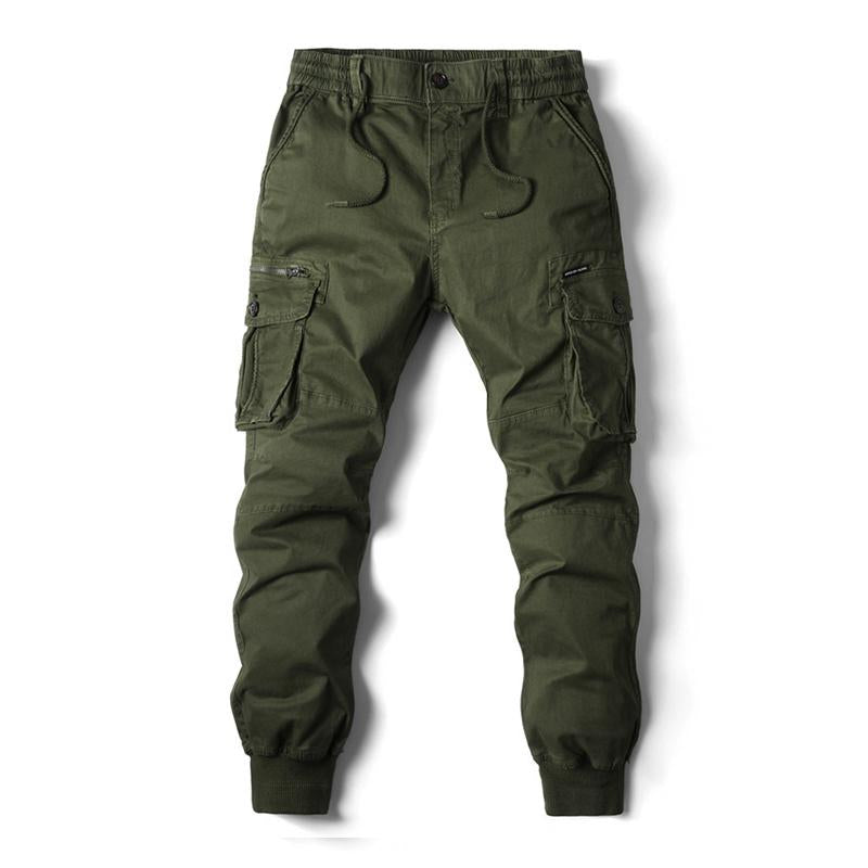 Men's Casual Outdoor Multi-Pocket Elastic Waist Cargo Pants 67665522M