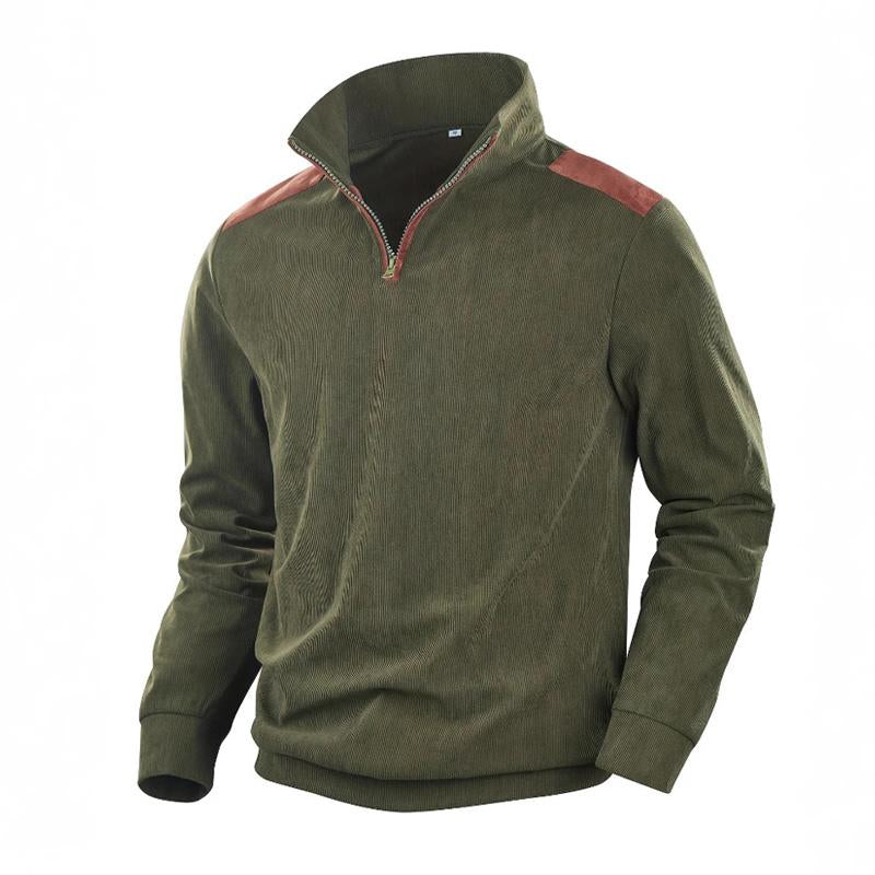 Sudadera con cuello alto y diseño de patchwork vintage para hombre 05452686X