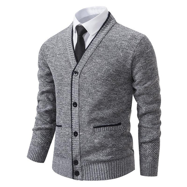 Men's V-neck Casual Knitted Jacket 56133314X