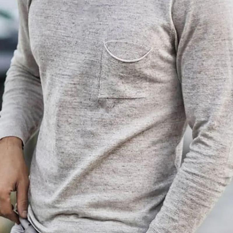 Men's Casual Round Neck Long Sleeve T-shirt 62217331U