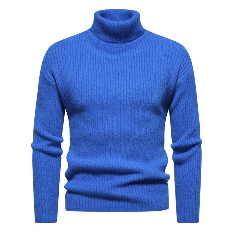 Maglione da uomo a collo alto in tinta unita 40059462X