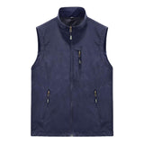 Men's Casual Outdoor Quick-drying Stand Collar Vest 85306716F