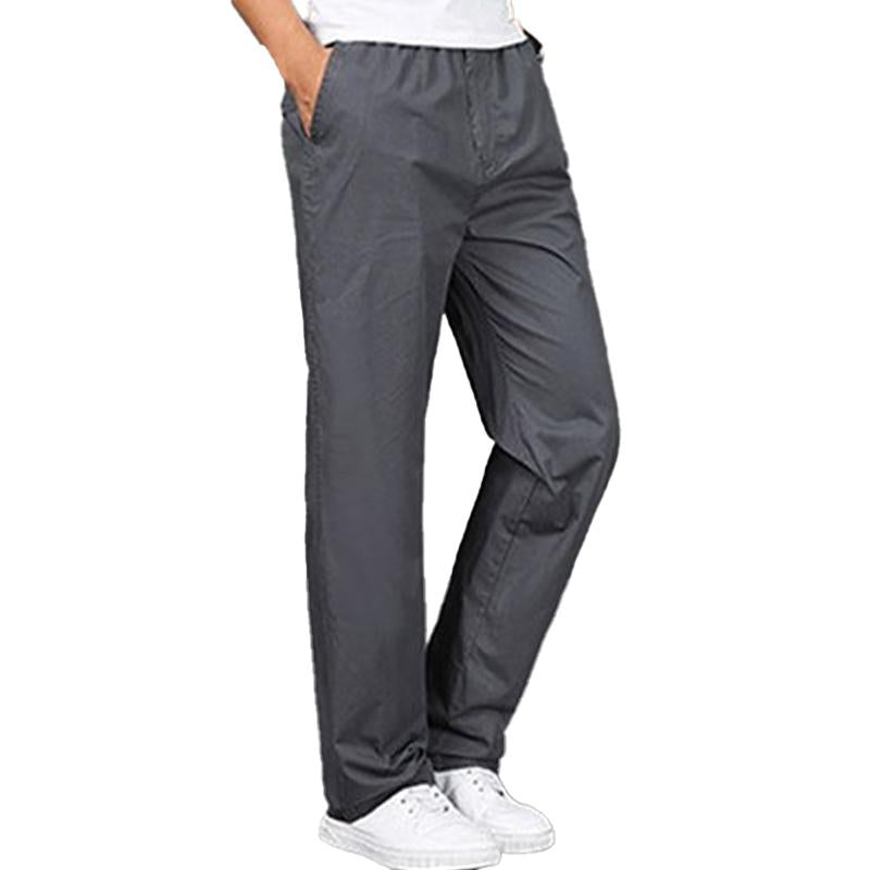 Men's Casual Elastic Waist Solid Color Pants 83094272X