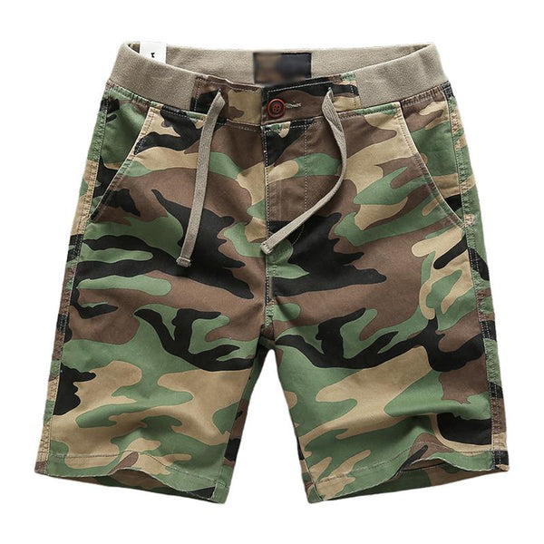 Men's Casual Outdoor Camouflage Cotton Straight Cargo Shorts 48476429M