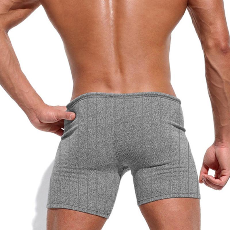 Men's Sexy Skinny Pinstripe Elastic Waist Shorts 29455063M