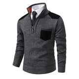 Men's Stand Collar Pullover Warm Sweater 04373875F