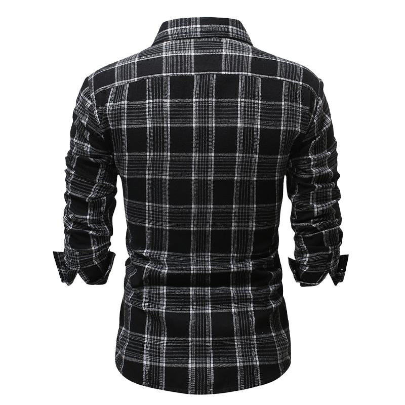 Men's Casual Flannel Check Long Sleeve Shirt 43563211Y