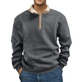 Men's Vintage Patchwork Long Sleeve Sweatshirt 63965788X