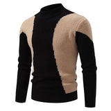 Men's Colorblock Half Turtleneck Knit Sweater 04653116U