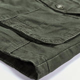 Men's Casual Cotton Stand Collar Zipper Multi-pocket Workwear Outdoor Jacket 87628819M