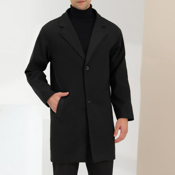 Men'S Casual Solid Color Single-Breasted Lapel Coat 22736311Y