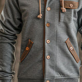 Men's Casual Patchwork Hooded Jacket 11473422X