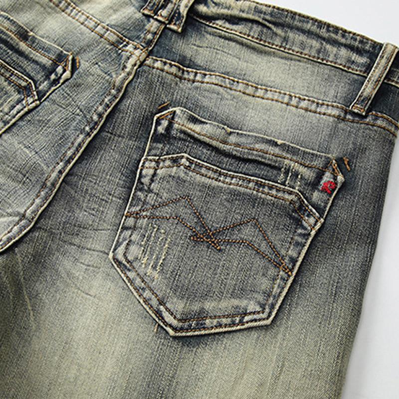 Men's Vintage Distressed Straight Jeans 35039230Y