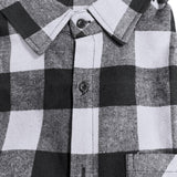 Men's Casual Plaid Lapel Shirt Jacket 84814297X