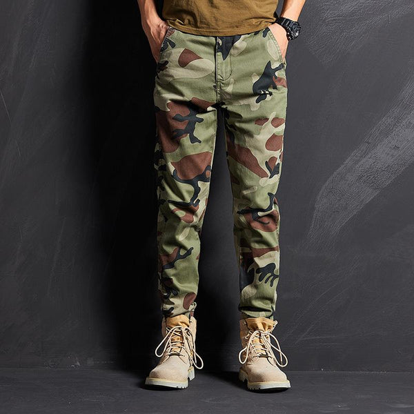 Men's Retro Camouflage Casual Cargo Pants 58065251X