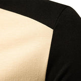 Men's Vintage Colorblock Patchwork Round Neck Long Sleeve T-Shirt 61646610M