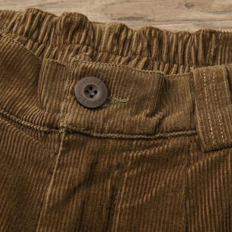 Men's Vintage Corduroy Loose Straight Cargo Pants 39691217M