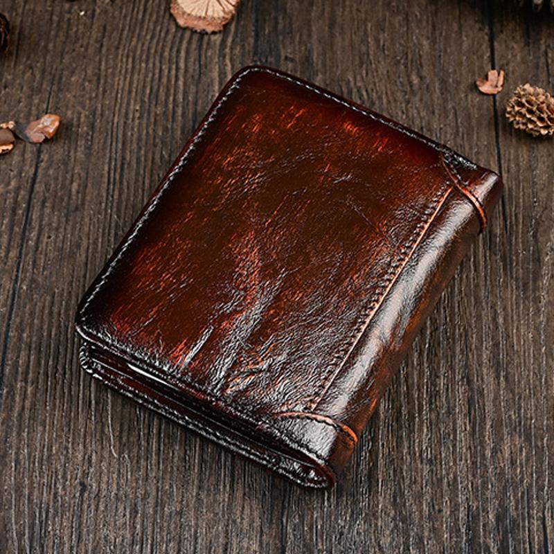 Men's First Layer Cowhide Multifunctional Short Wallet 51752324U