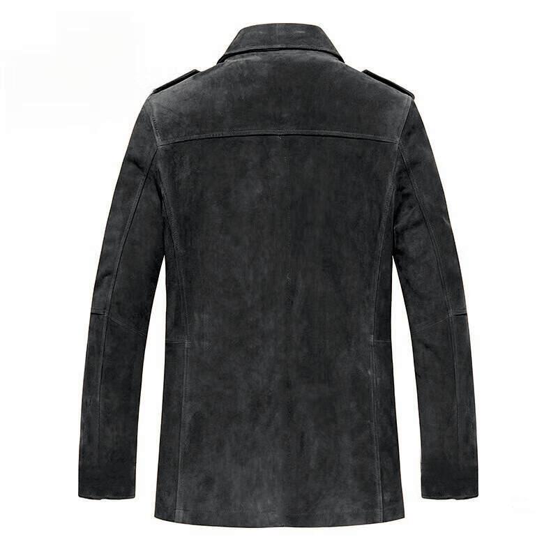 Men's Suede Fleece Lapel Multi-pocket Single Breasted Casual Jacket 18628164Z