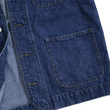 Men's Vintage Denim Multi-Pocket Thin Jacket 68269457Y