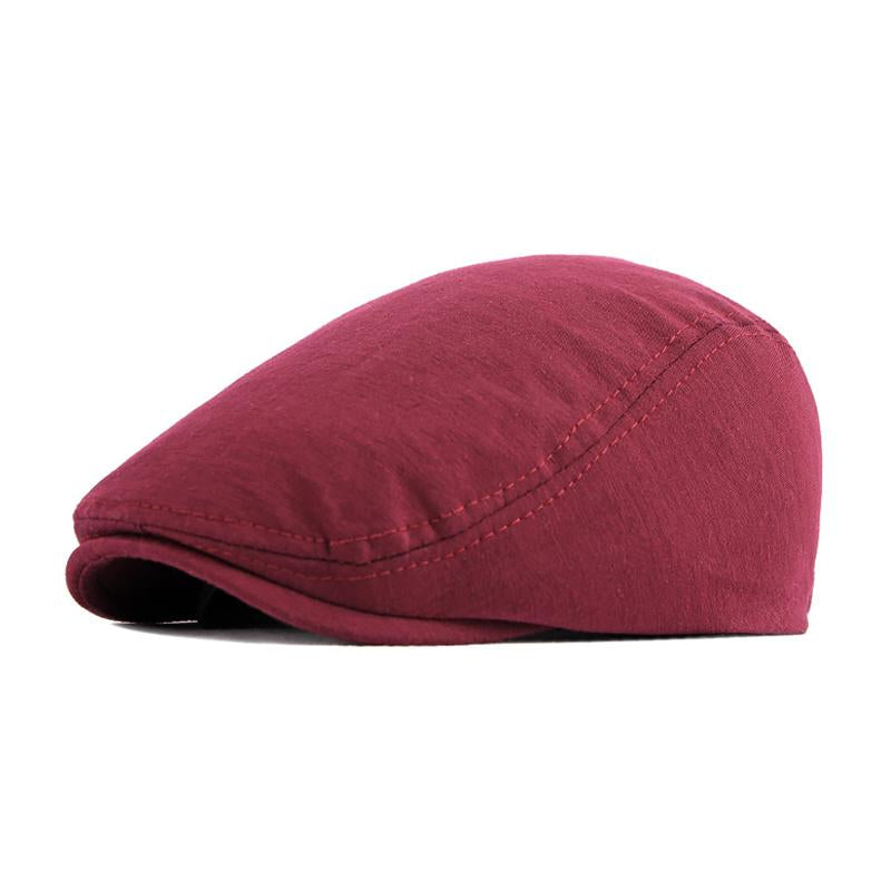 Men's Casual Solid Color Cotton Blend Beret 82609230M