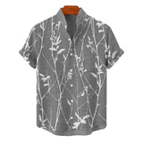 Men's Hawaiian Print Beach Short Shirt 20535183X